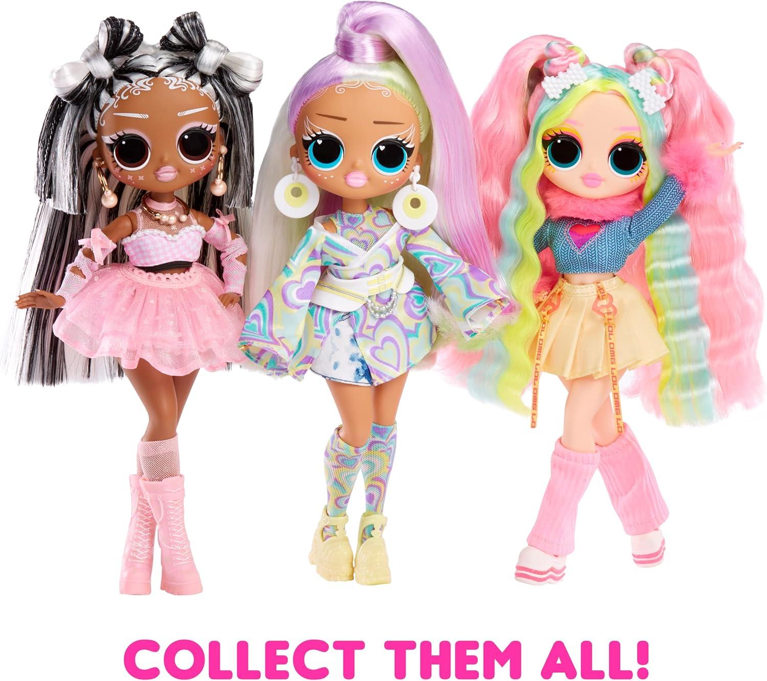 LOL Surprise OMG Sunshine Color Change Bubblegum DJ Fashion Doll with Color Changing Hair and Fashions and Multiple Surprises – Great Gift for Kids Children Ages 4+