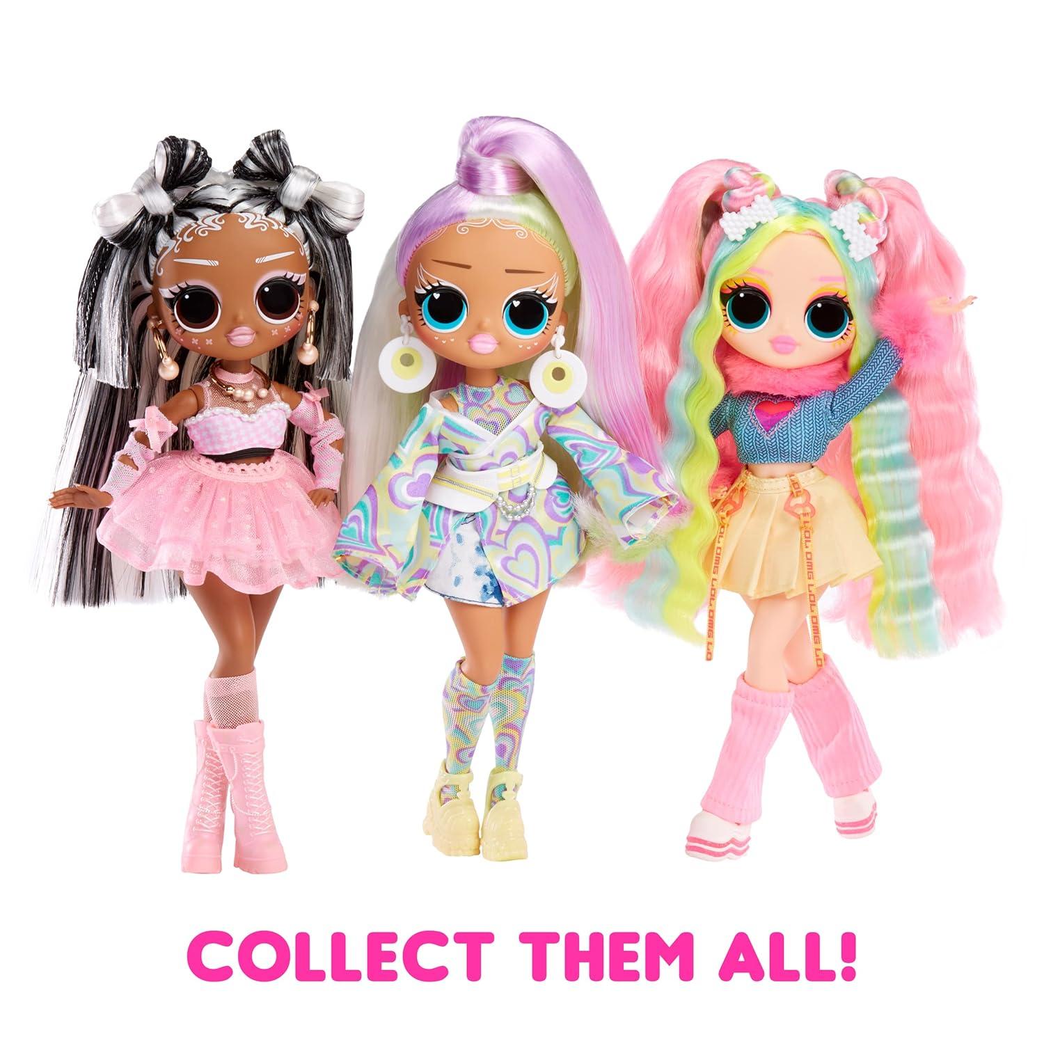 LOL Surprise OMG Sunshine Color Change Bubblegum DJ Fashion Doll with Color Changing Hair and Fashions and Multiple Surprises – Great Gift for Kids Children Ages 4+