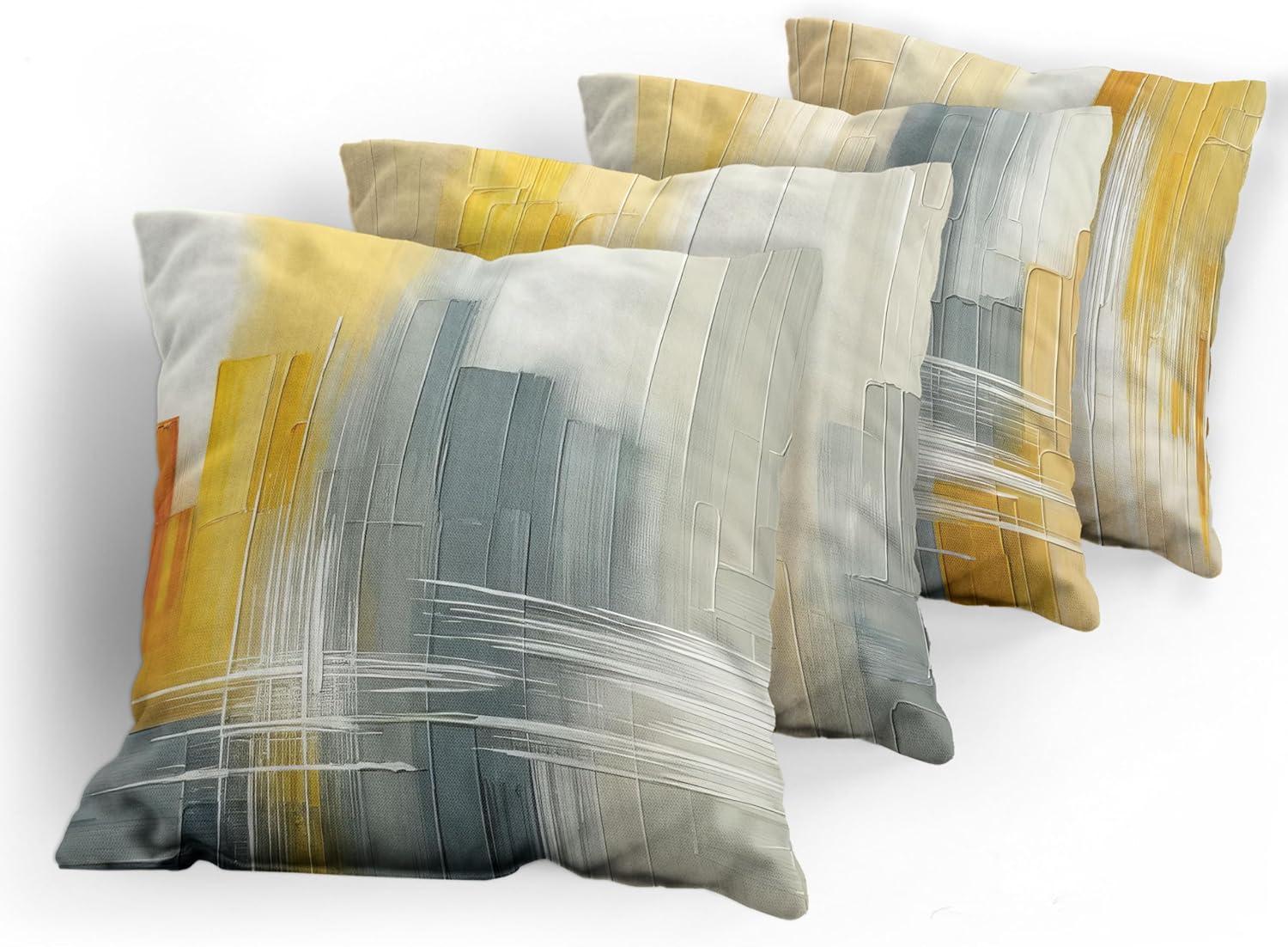 Abstract Indoor/Outdoor Pillow Cover (Set of 4)