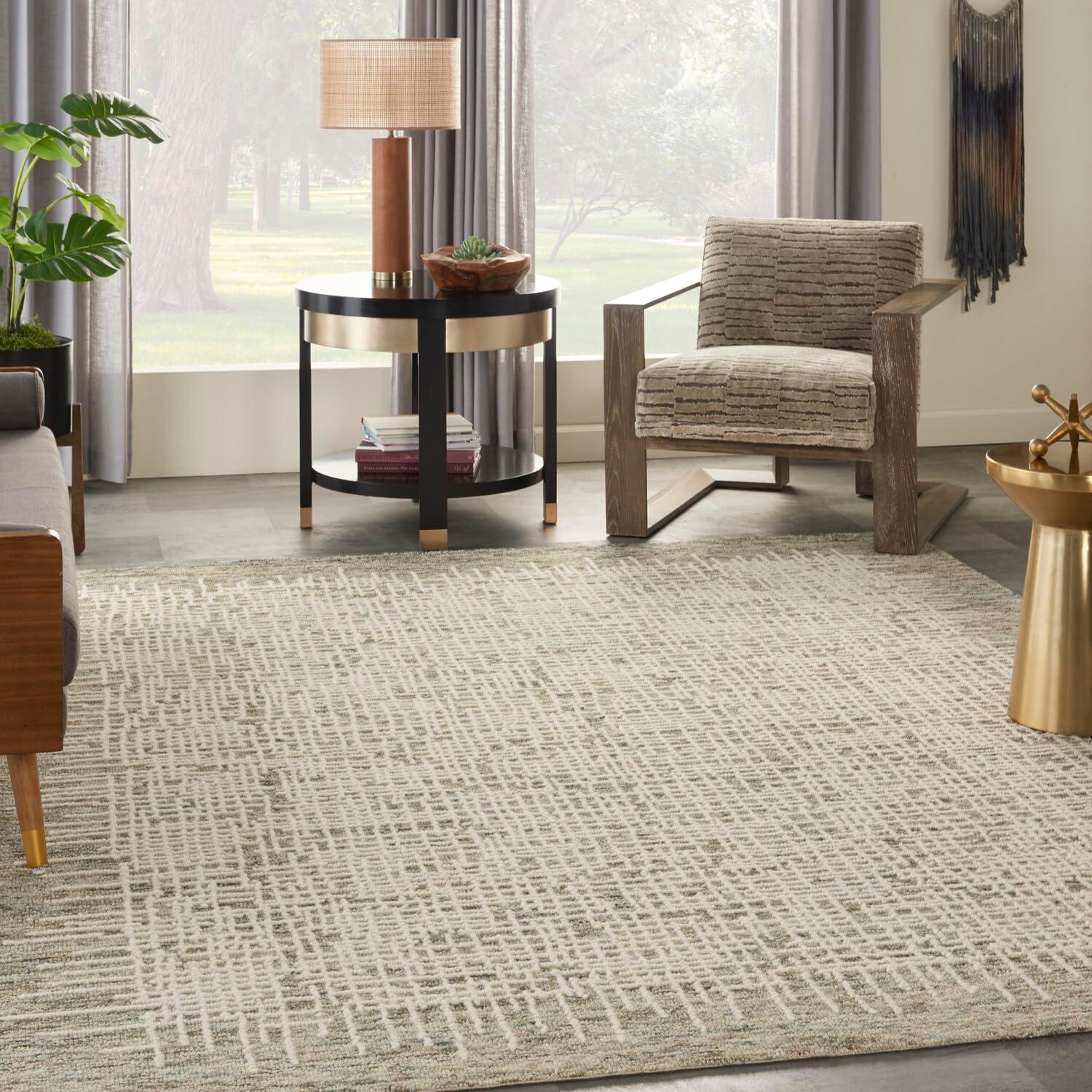 Nourison Vail Rustic Texture Indoor Area Rug Ivory/Multi 8'3" x 11'6"