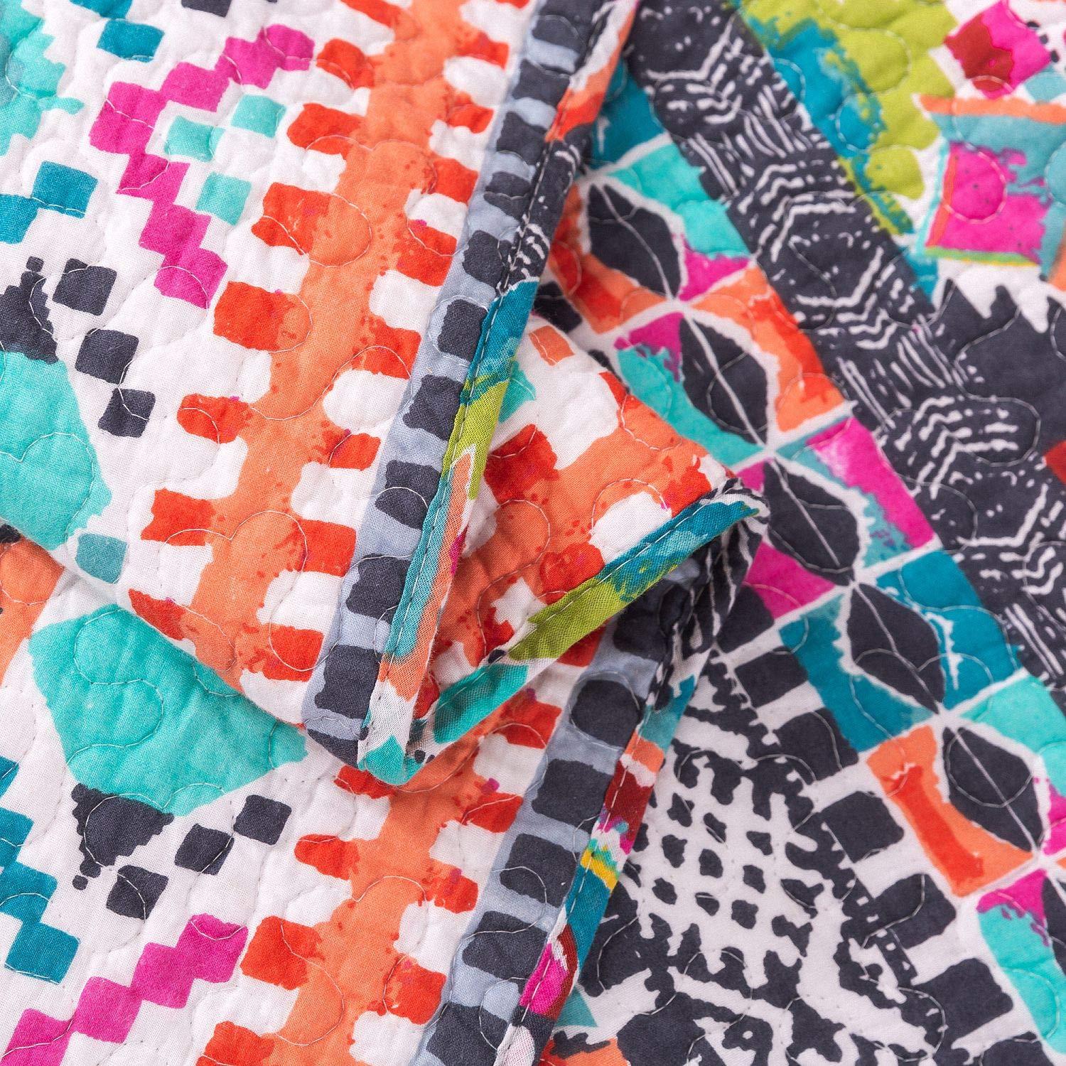 NEWLAKE Quilted Throw Blanket for Bed Couch Sofa, Boundless Universe Pattern, 60X78 Inch