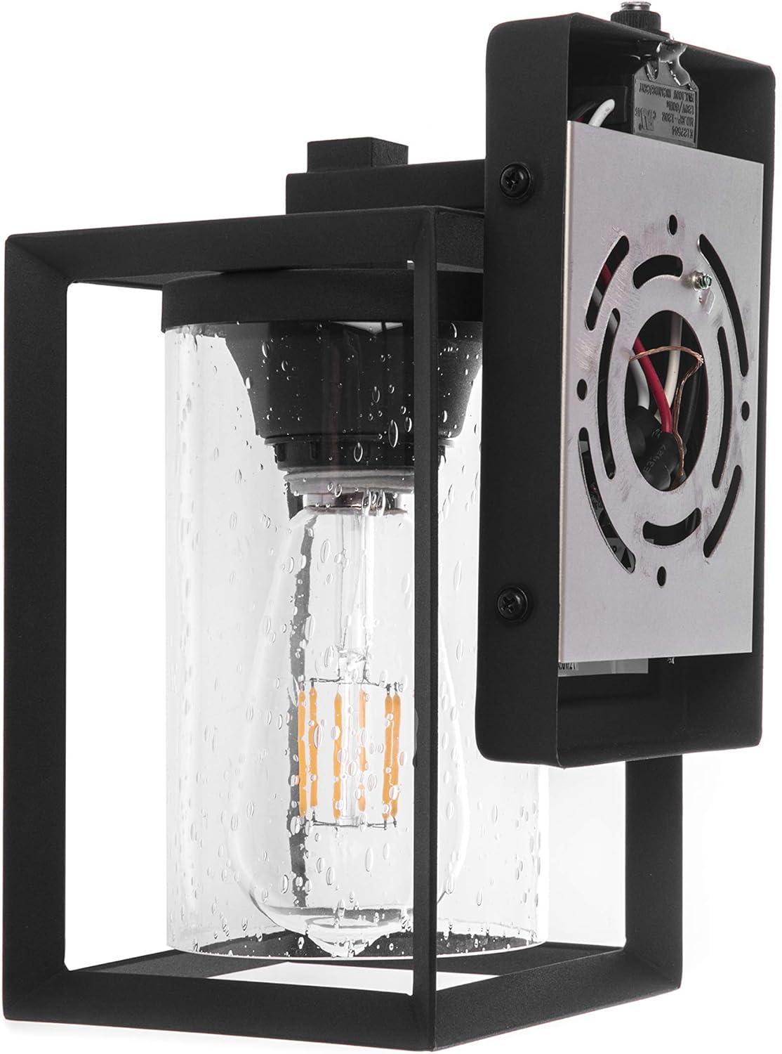 Landia Home Outdoor Wall Lantern - Wall Mounted Sconce Light, Dusk to Dawn Photocell Sensor, ETL Listed