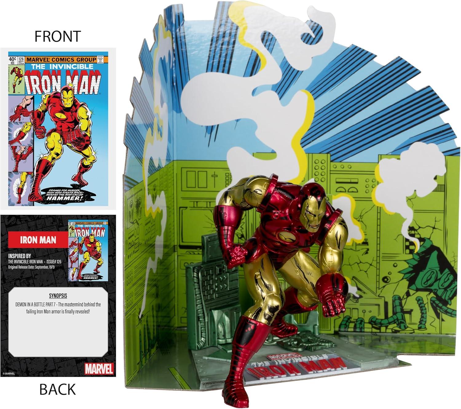 Iron Man (The Invincible Iron Man #126) 1:10th Scale Posed Figure w/Scene - McFarlane Toys