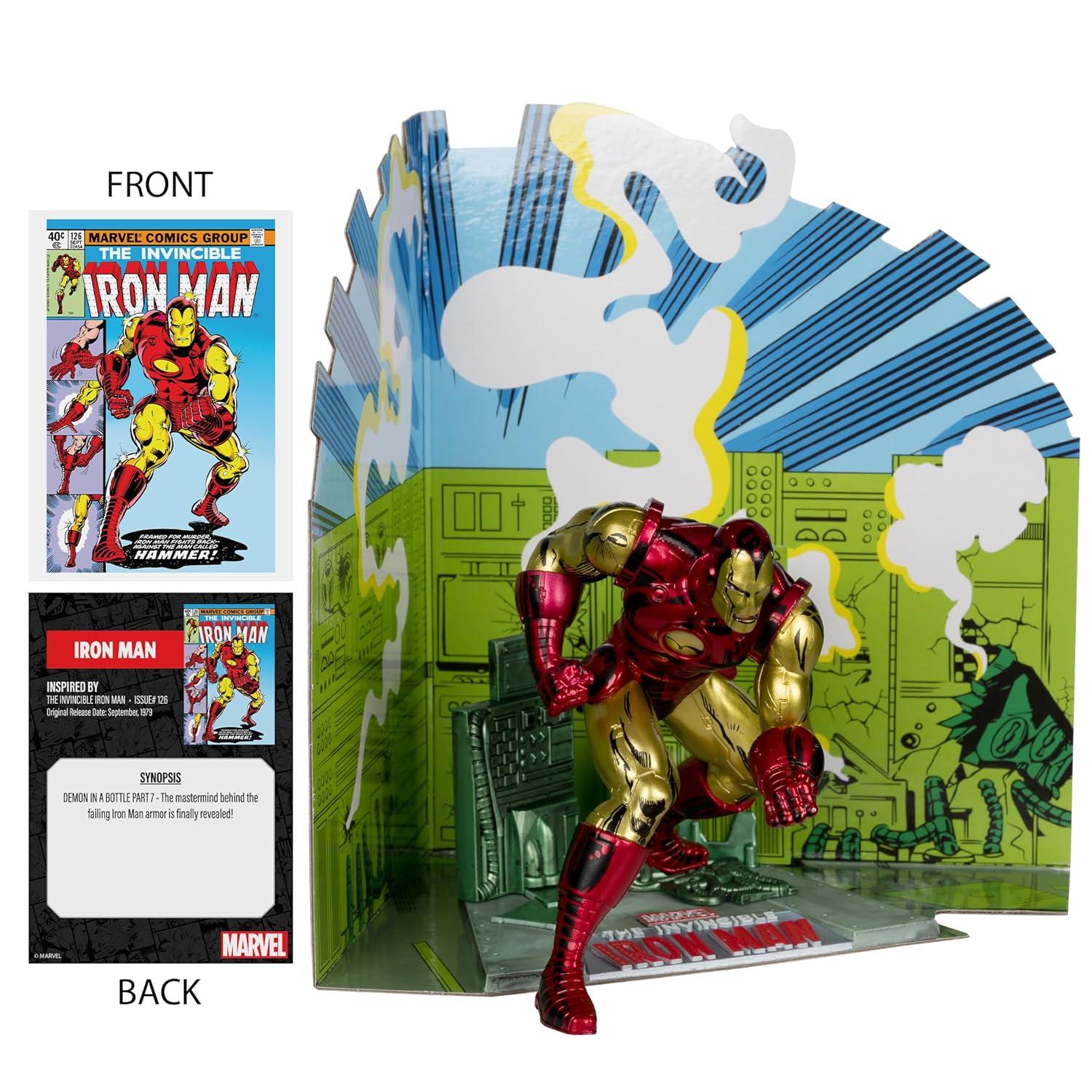 Iron Man (The Invincible Iron Man #126) 1:10th Scale Posed Figure w/Scene - McFarlane Toys