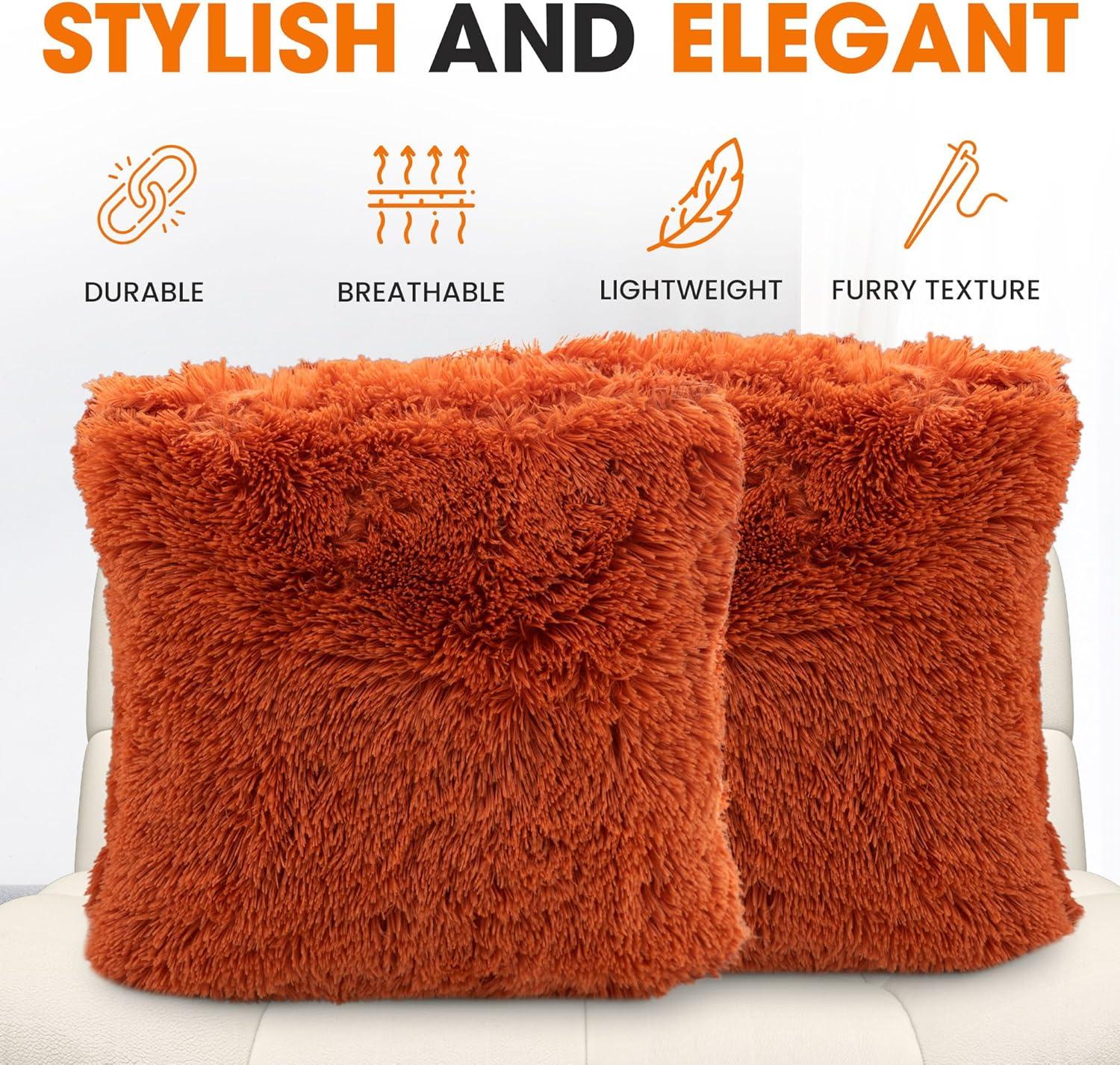 Faux Fur Throw Pillow