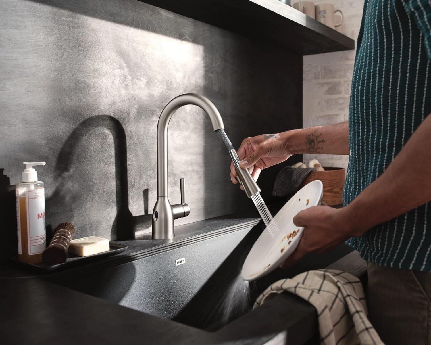 Moen Adler MotionSense Wave Single Handle Pulldown Kitchen Faucet with Power Clean Technology