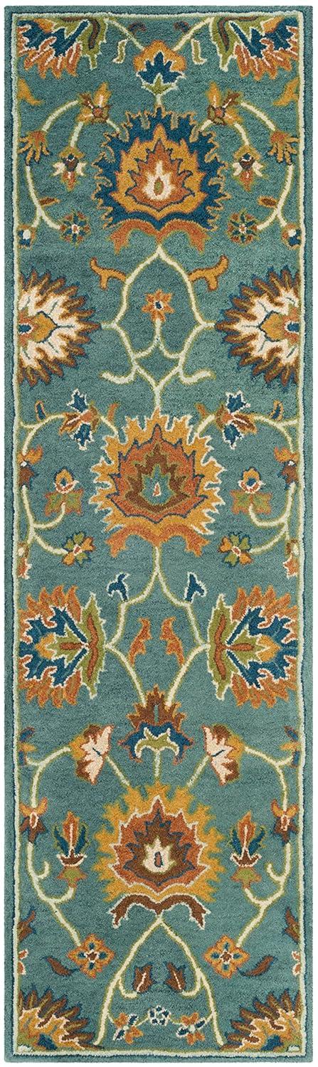 Heritage HG651 Handmade Runner Rug - 2'3"x6' - Light Blue - Safavieh