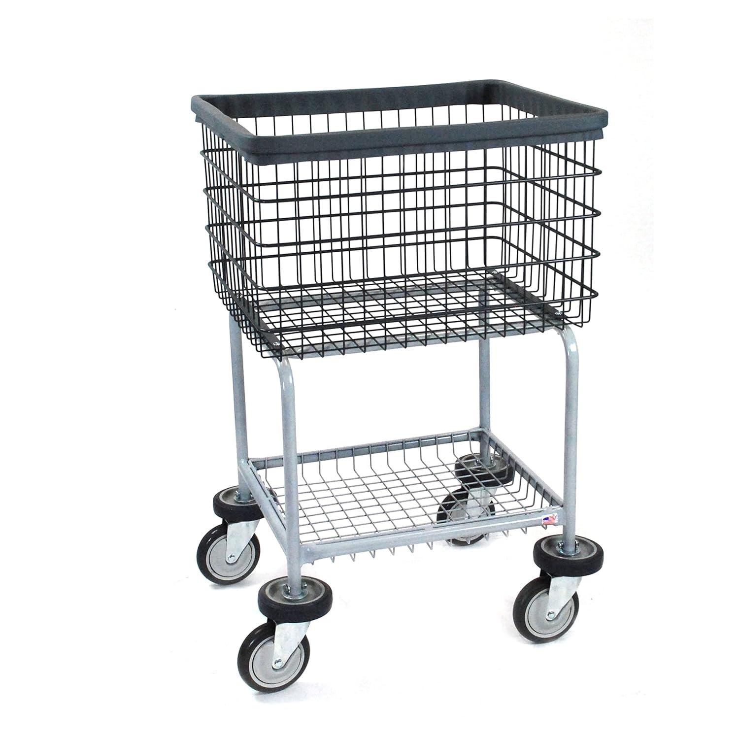 WB 300 Everstrong Superior Wire Laundry Cart, 2.8 Bushel, Chrome