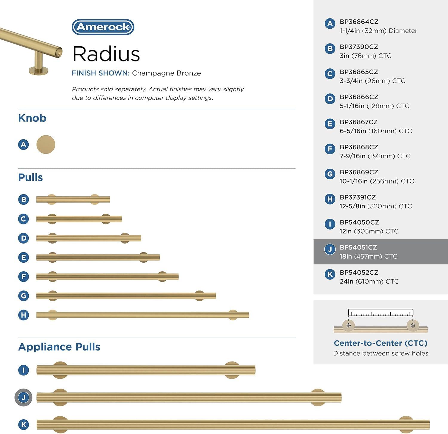 Amerock Radius Appliance Pull