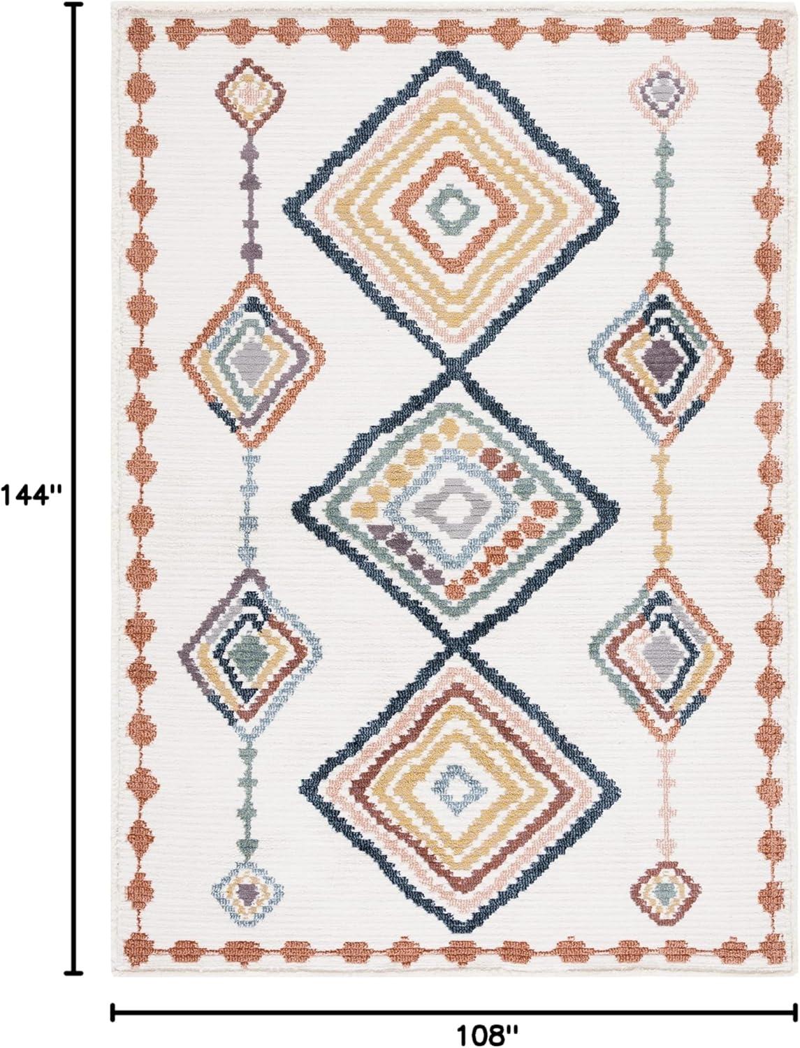 Marrakesh MRK616 Power Loomed Area Rug - Ivory/Multi - 8'9"x11'9" - Safavieh.