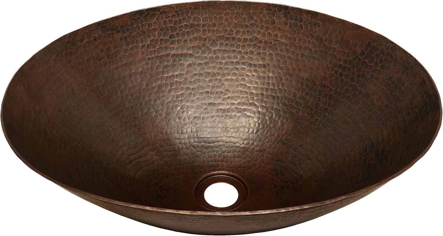 Novatto 14'' Copper Oval Bathroom Sink