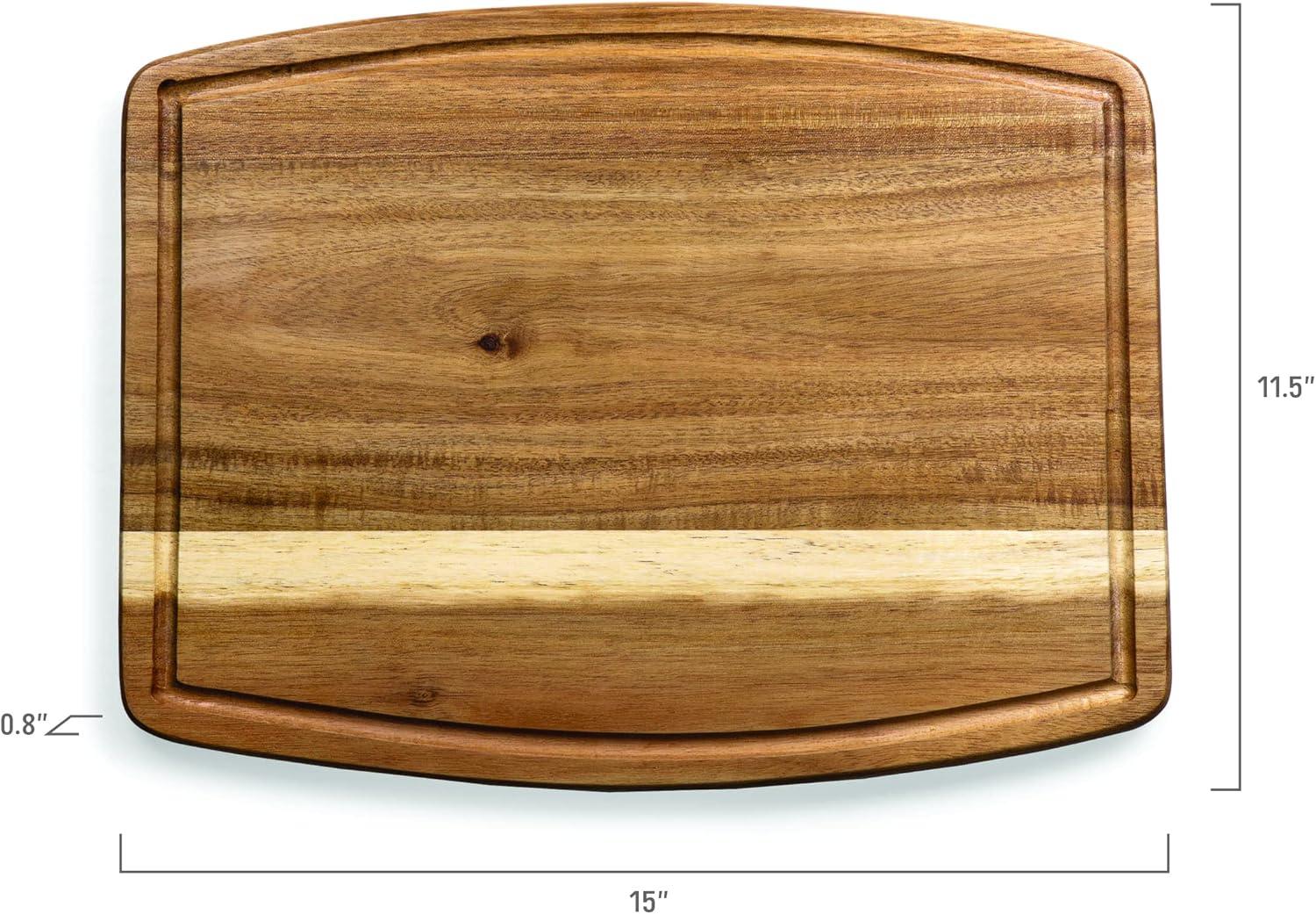 Encanto Familia Rectangular Acacia Wood Cutting Board with Juice Groove