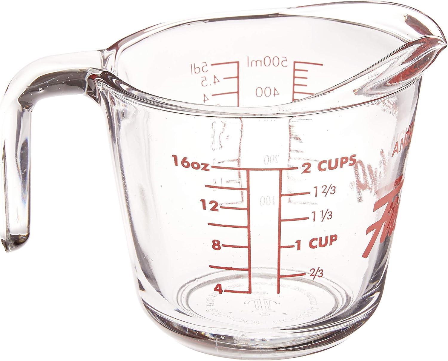 Anchor Hocking Clear Glass 2-Cup Measuring Cup