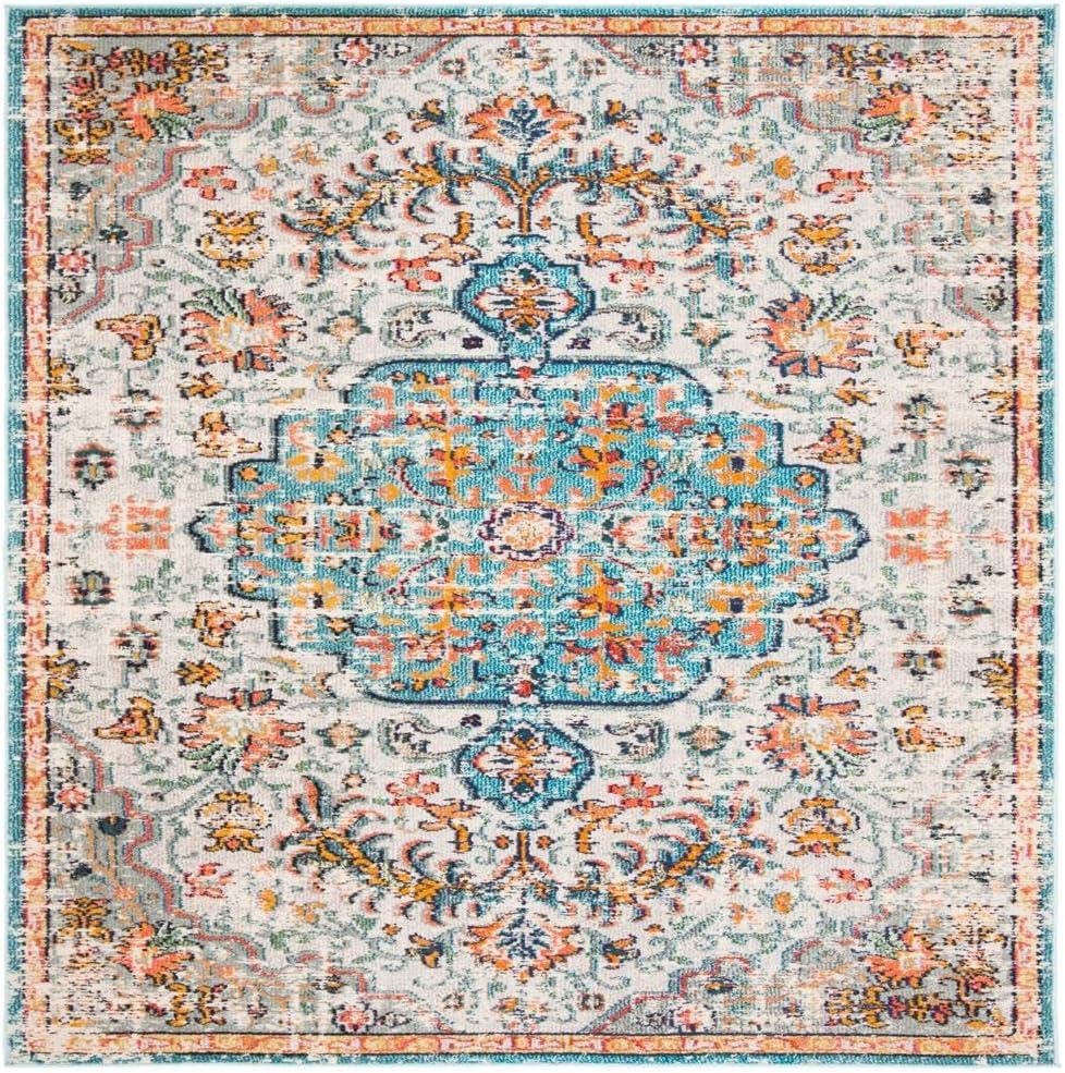 Madison MAD447 Power Loomed Indoor Area Rug - Grey/Light Blue - 5'3"x7'6" - Safavieh