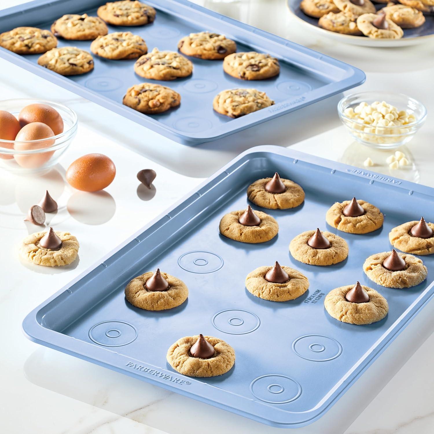 Farberware Easy Solutions Nonstick Bakeware Baking Sheets / Cookie Pan Set, 2 Piece