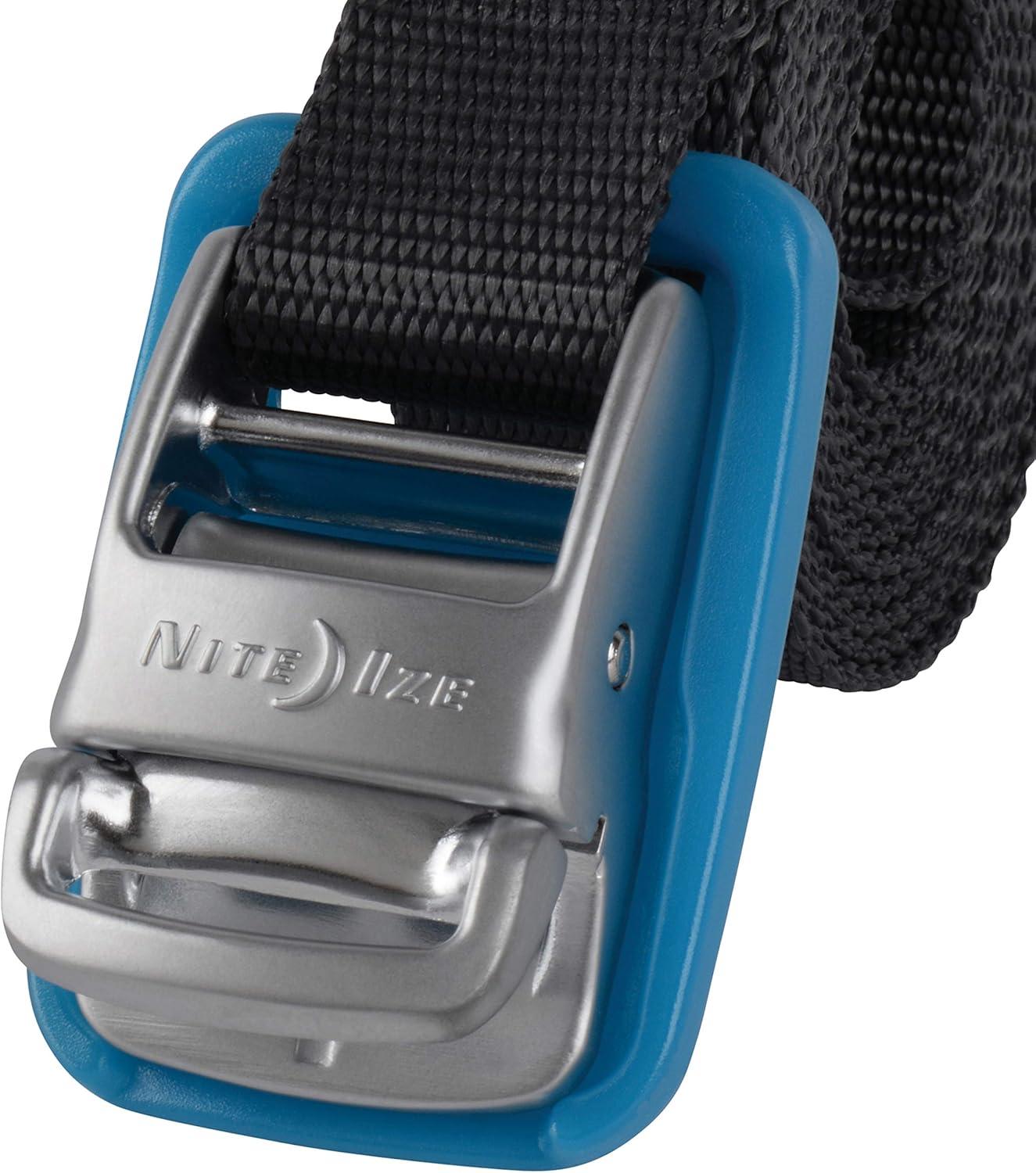 Nite Ize CamJam Tie Down Strap - Tie Down Ratchet Straps - Straps for Trucks & Cars - Tie Downs for Luggage, Camping Gear & Other Loads - Moving Supplies - 6 ft Strap, Blue (Pack of 1)