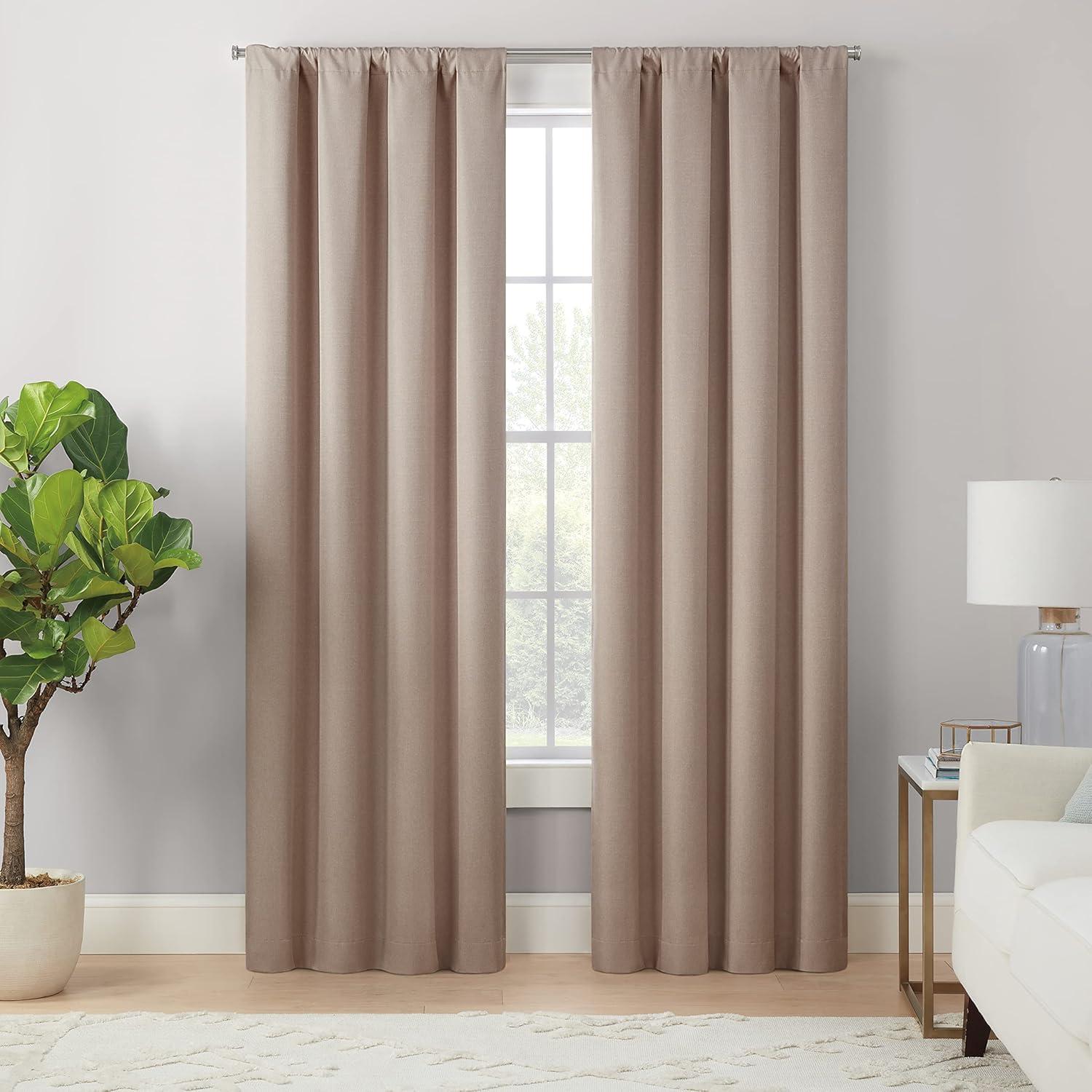 Eclipse Cannes Magnitech 100% Blackout Curtain, Rod Pocket, Seamless Magnetic Closure (1 Panel)