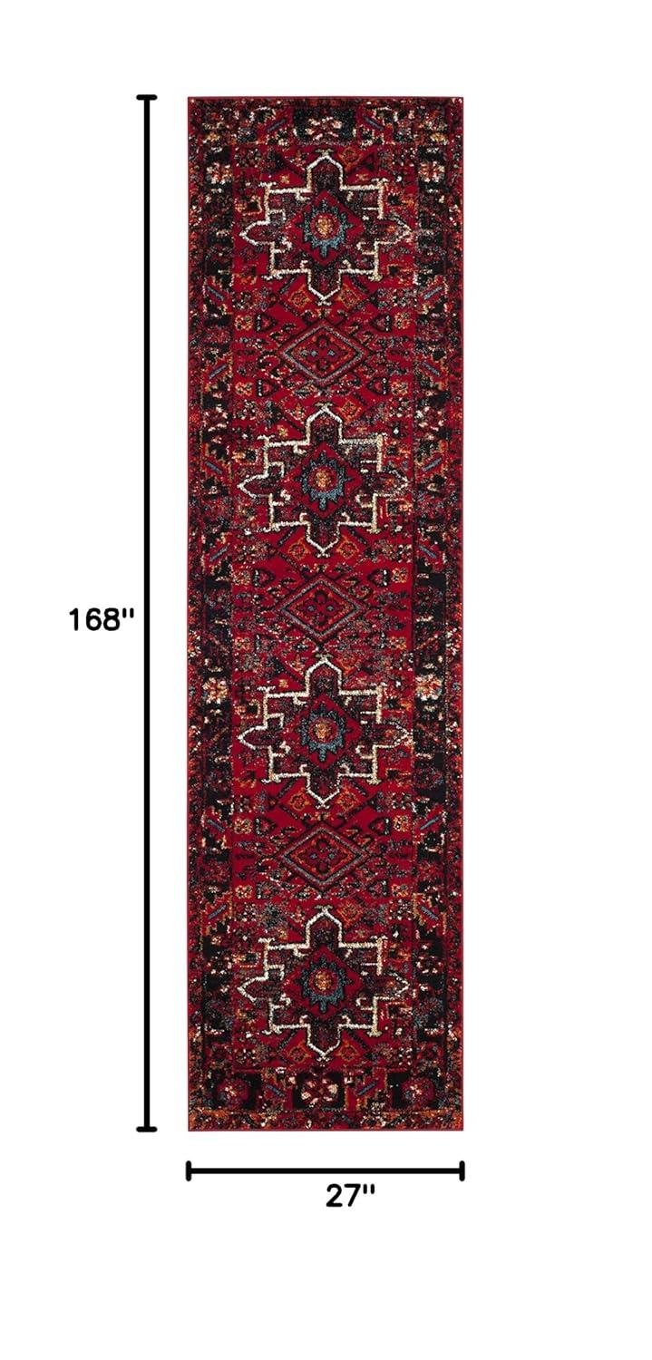 Vintage Hamadan VTH211 Power Loomed Indoor Runner Rug - Red/Multi - 2'3"x14' - Safavieh.