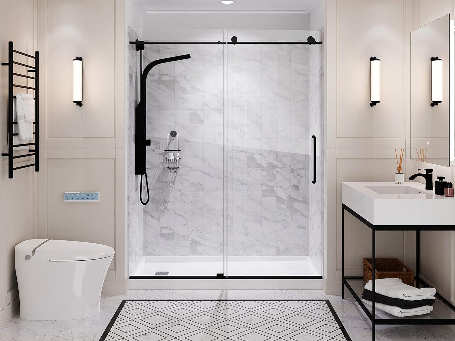 ALEXANDER 60 in. x 30 in. Shower Base with Left Drain in White - SB-AZ101L