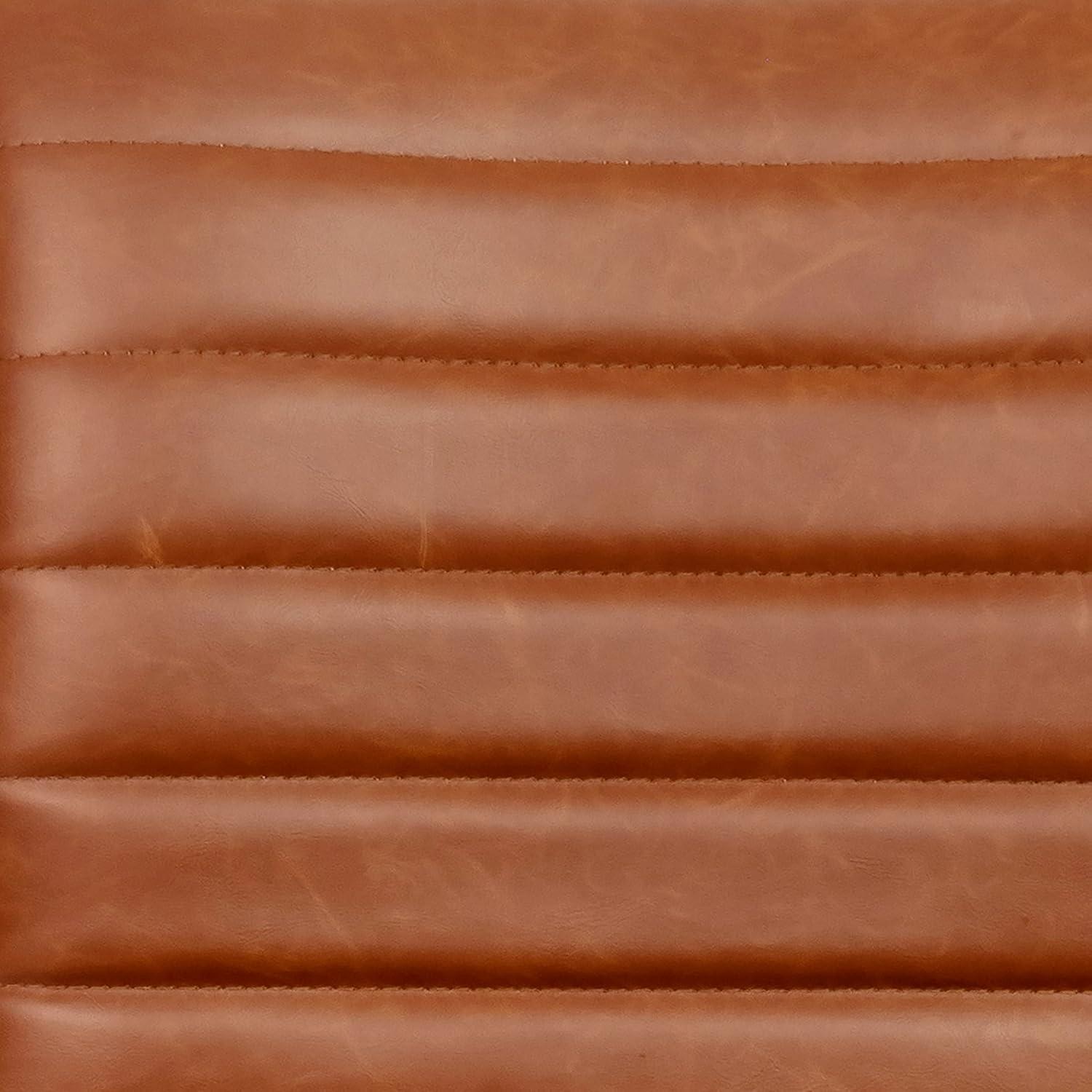 Flash Furniture Merchiston Low-Back Modern Ribbed Upholstered Vinyl Swivel Desk Chair by Flash Furniture