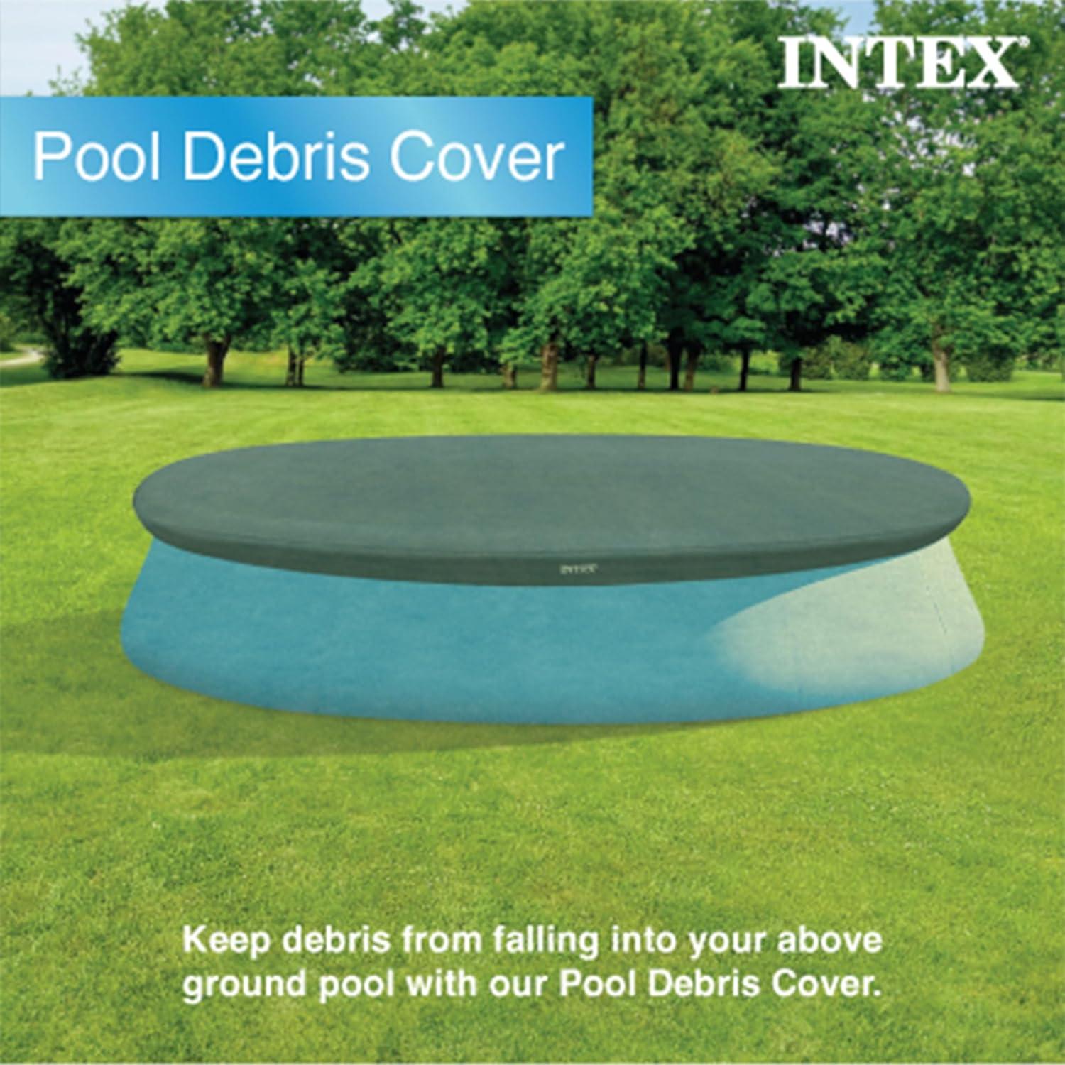 Intex 15' x 33" Easy Set Above Ground Swimming Pool, Filter Pump & Cover Tarp