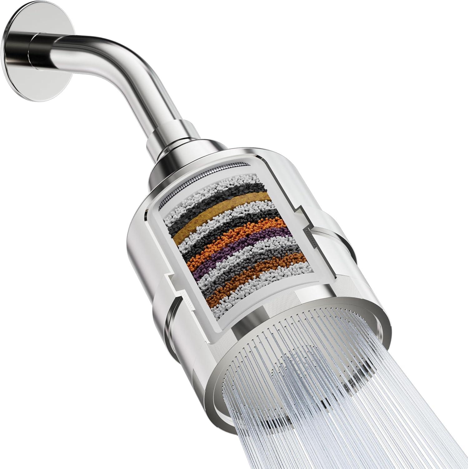 Rain Fixed Shower Head 2.5 GPM GPM with Water Filtration
