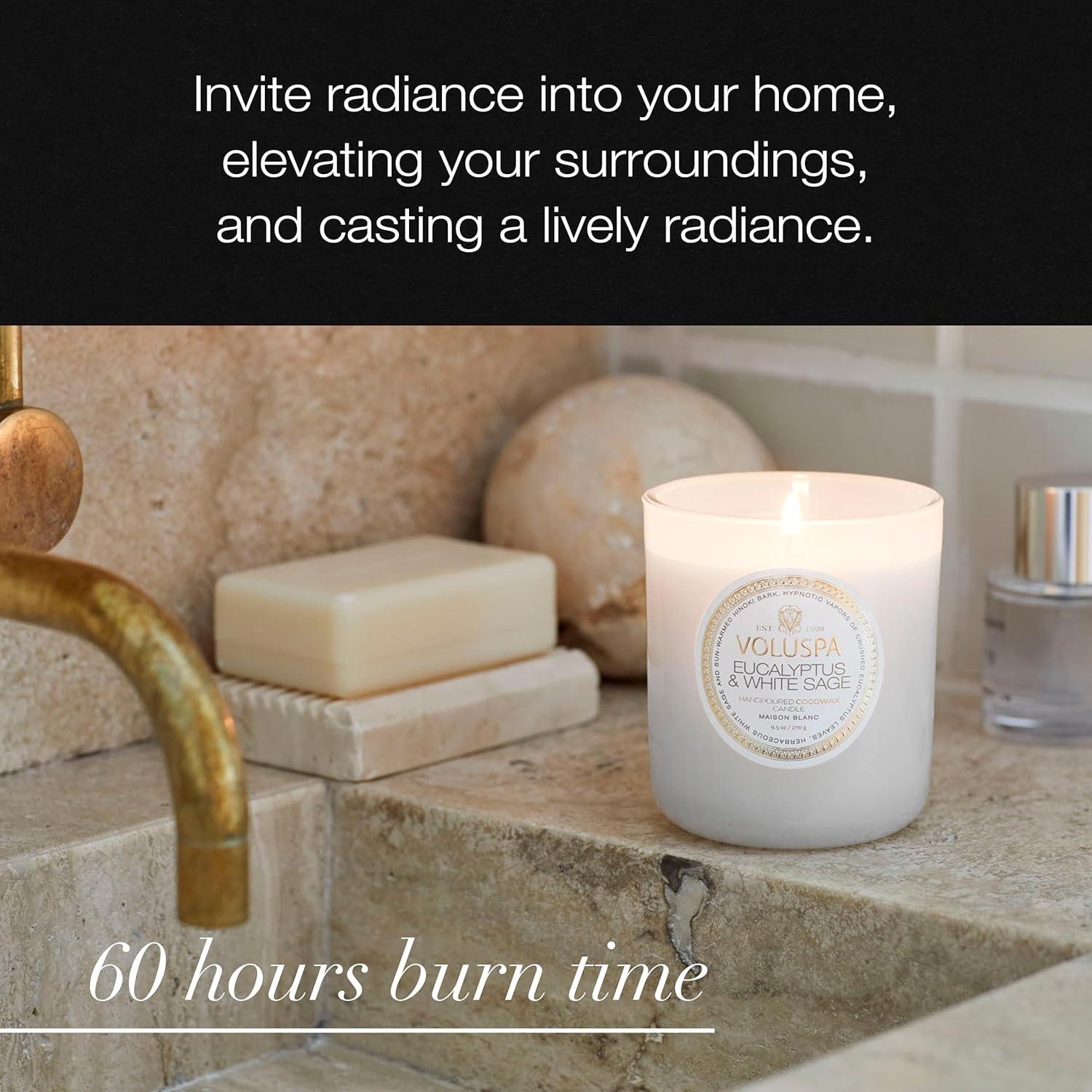 Eucalyptus & White Sage 9.5 oz Coconut Wax Candle