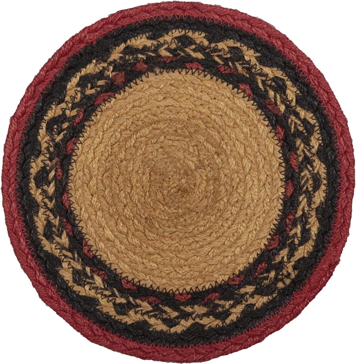 Cumberland Tan and Black Jute Moose Trivet, 8 inches