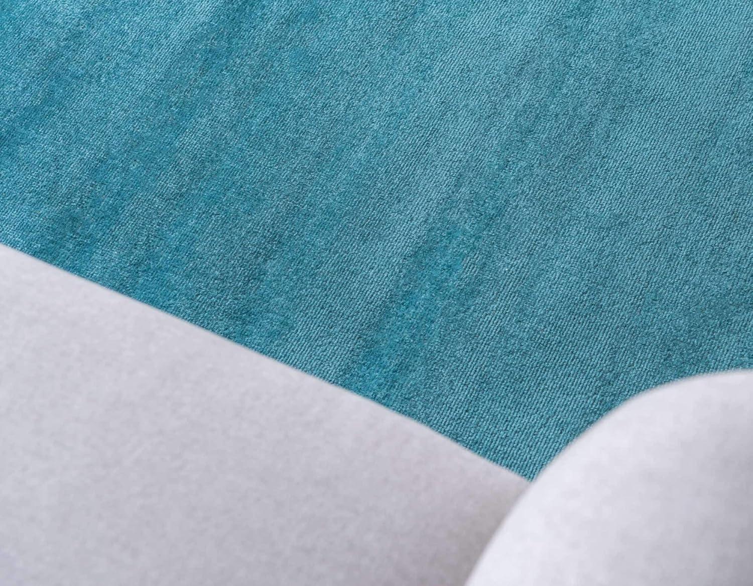 Unique Loom Williamsburg Collection Area Rug - Solid (9'  x 12' 2" Rectangle Turquoise/Teal)