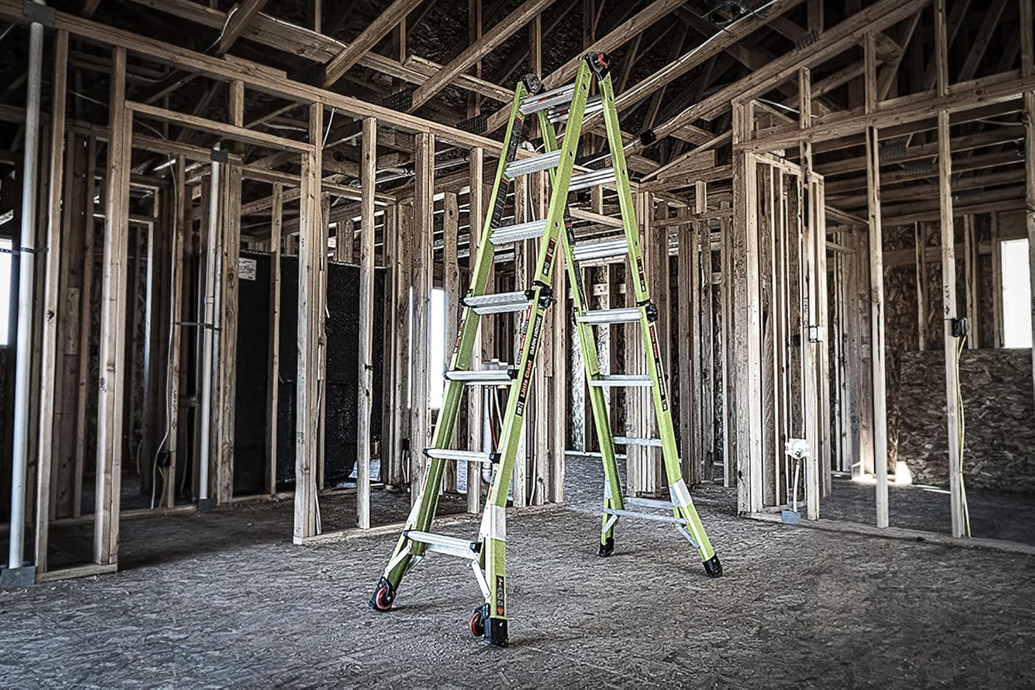 Little Giant Ladder Systems Multipurpose Dark Horse Ladder, 4 to 7 ft, Fiberglass Multi-color