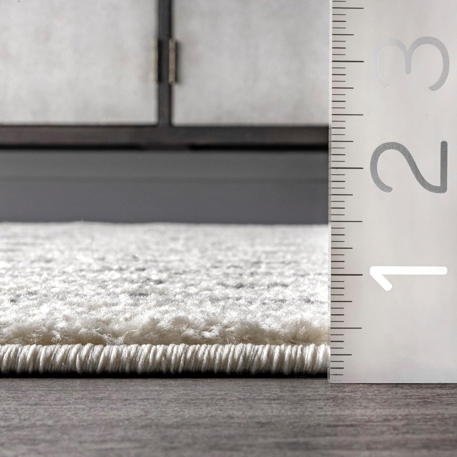Nuloom Camila Geometric 7x9 Indoor Area Rug for Living Room Bedroom Dining Room Kitchen, Off White/Ivory