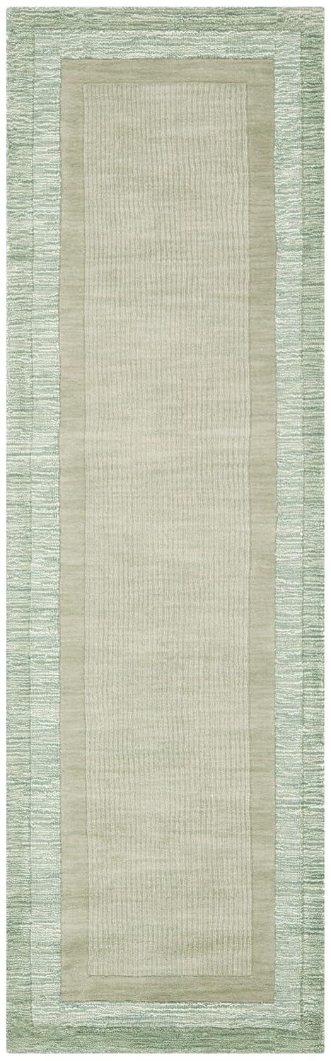 Impressions IM821 Hand Loomed Runner Rug - Green/Beige - 2'3"x8' - Safavieh