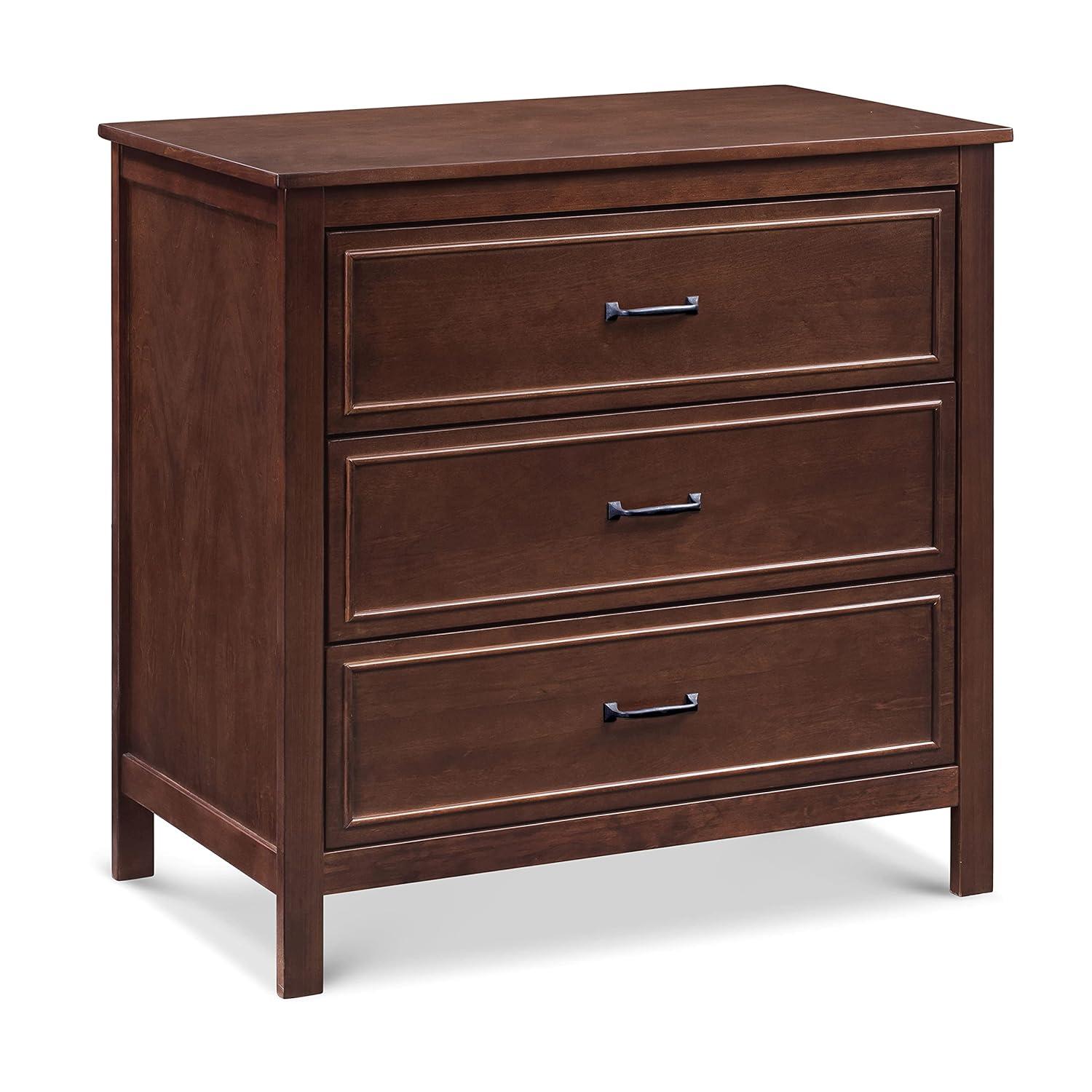 Espresso Solid New Zealand Pine 3-Drawer Nursery Dresser