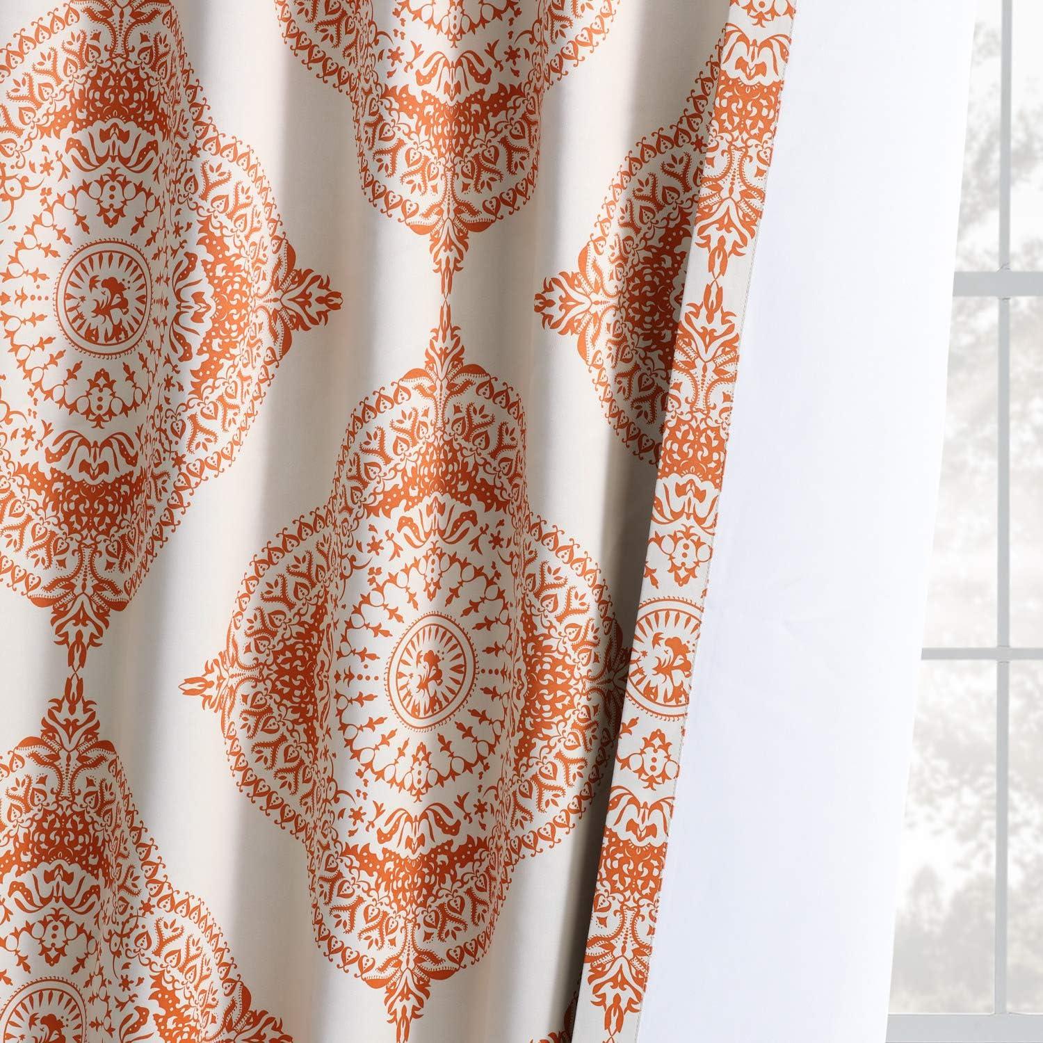 Henna Polyester Blackout 96" Window Curtain Panel