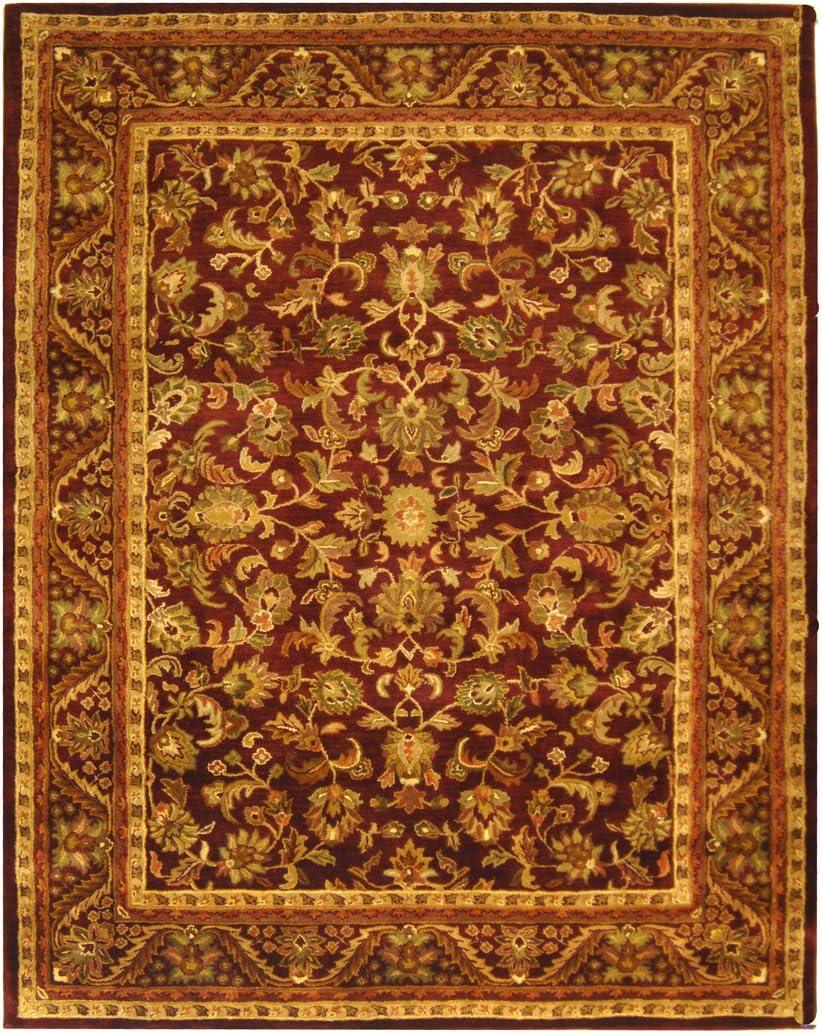 Antiquity AT52 Hand Tufted Indoor Area Rug - Wine/Gold - 9'x12' - Safavieh