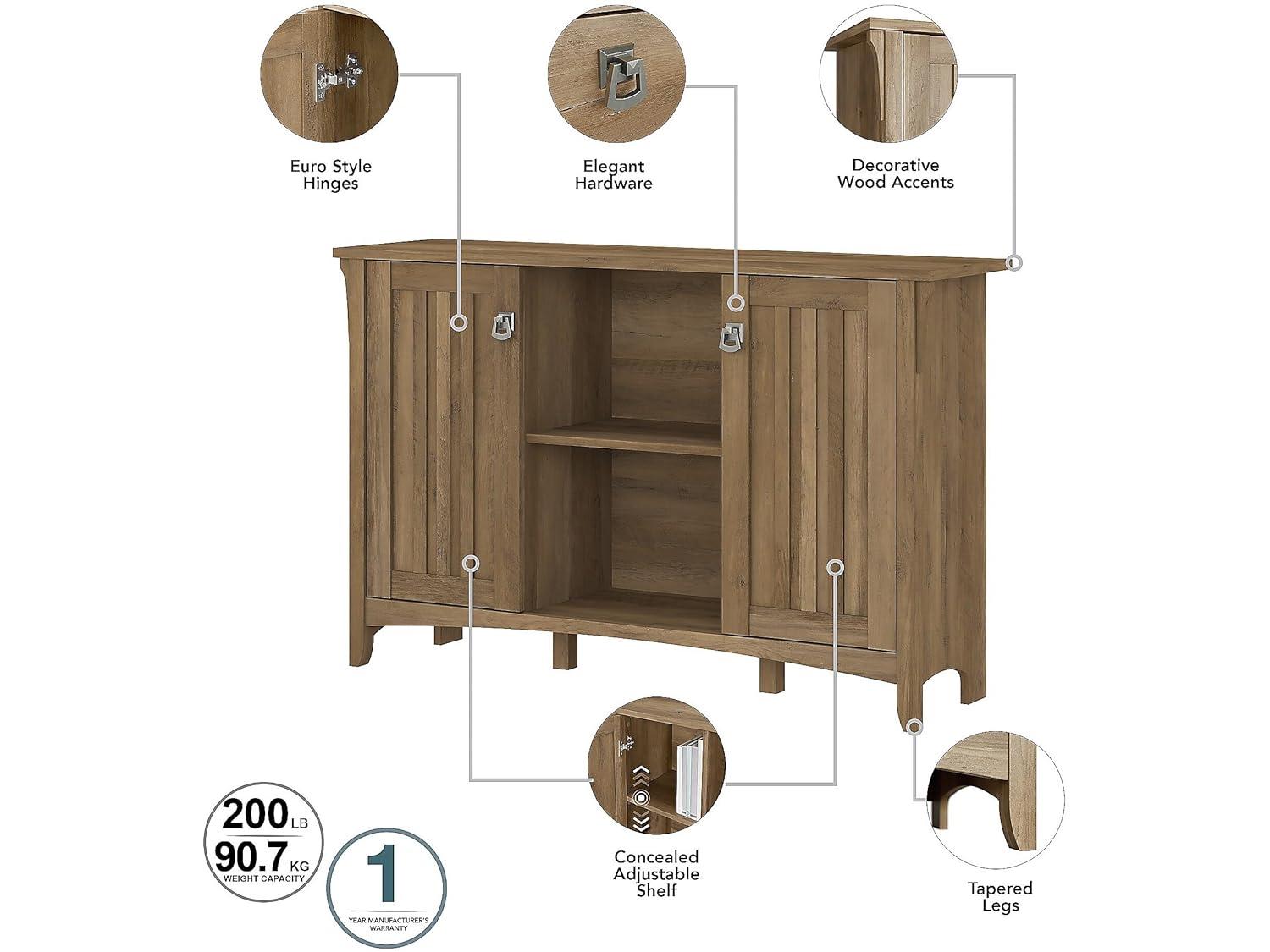 Bush Furniture Salinas Entryway Storage Set, Reclaimed Pine