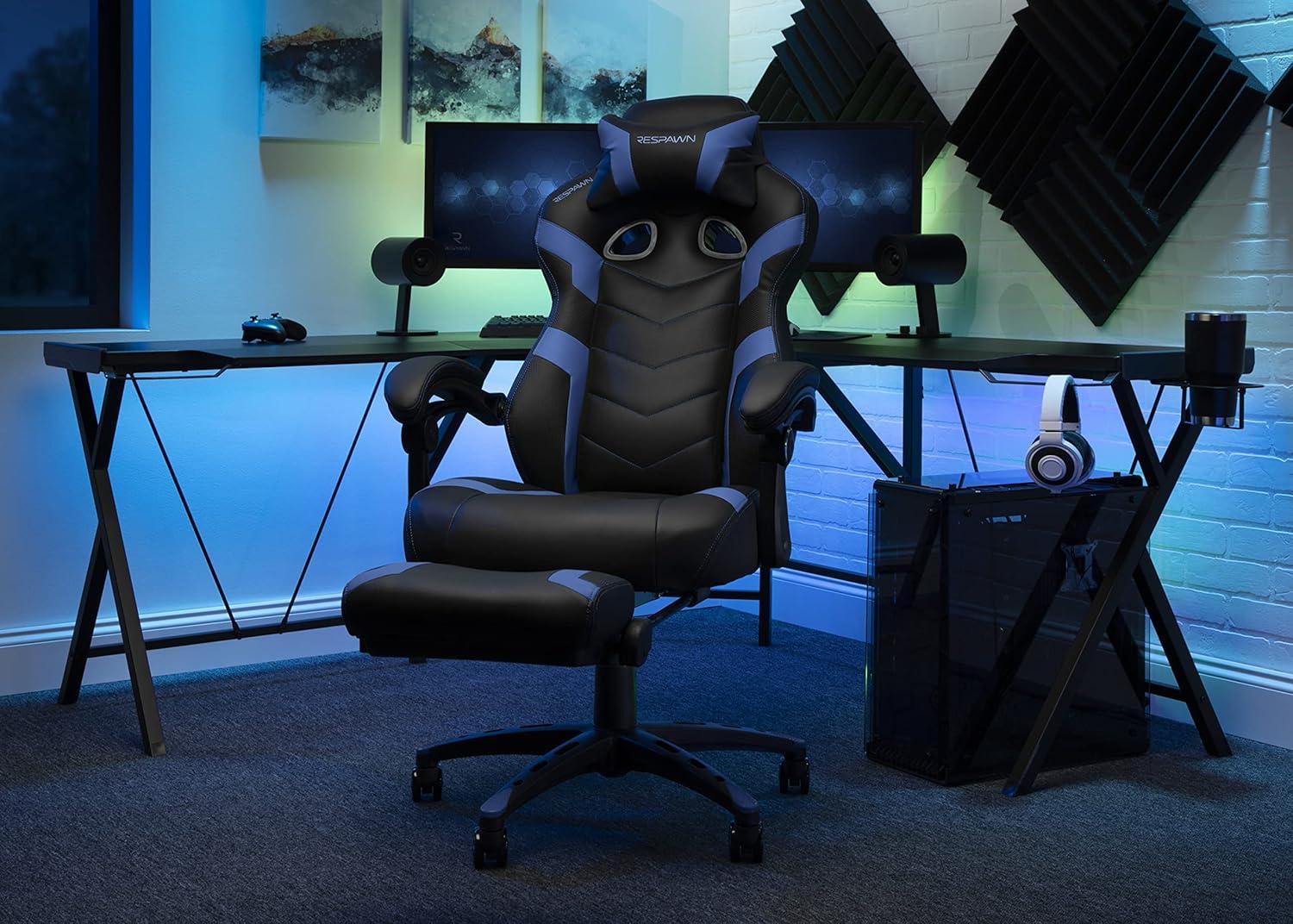 Respawn RESPAWN 110 Pro Gaming Chair - Gaming Chair with Footrest, Reclining Gaming Chair, Video Gaming Computer Desk Chair, Adjustable Desk Chair, Gaming Chairs For Adults With Headrest Pillow