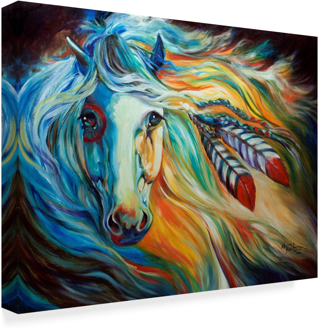 Trademark Fine Art Marcia Baldwin " Breaking Dawn Indian War Horse " by Marcia Baldwin