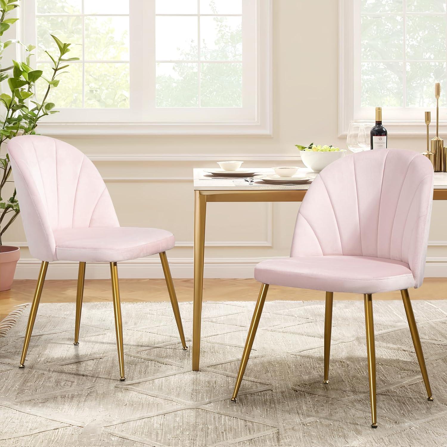 Everly Quinn Velvet Upholstered Stacking Side Chair (Set of 4)