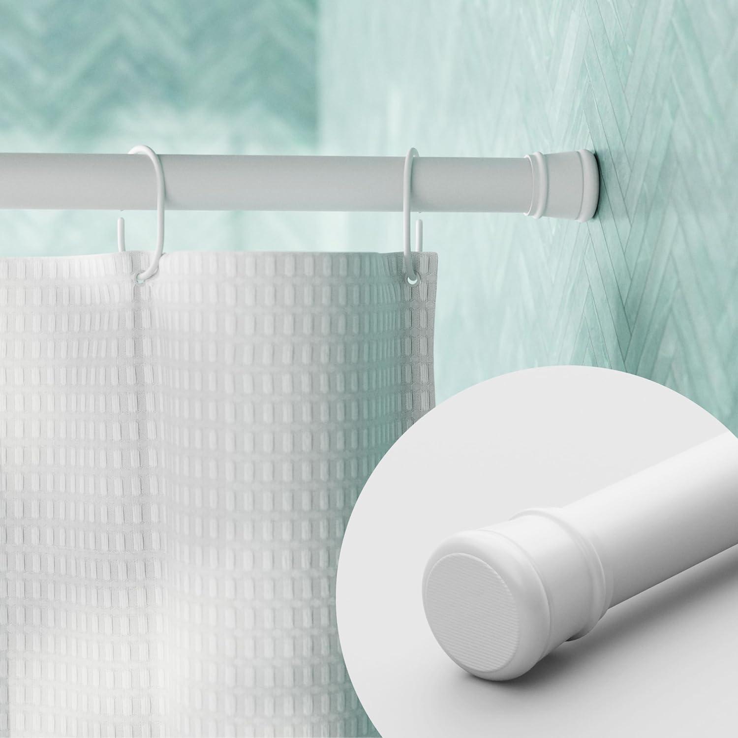 Zenna Home Shower Curtain Rod 60 in. L White