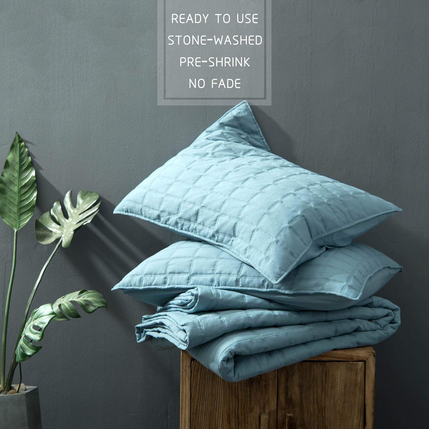 Kasentex Stonewashed Reversible Quilt Set