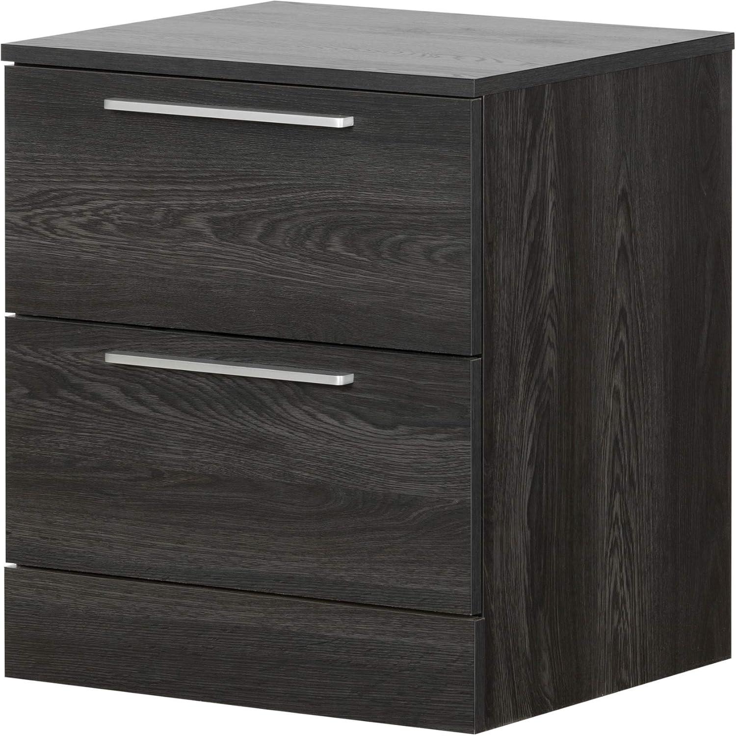 Step One Essential Gray Oak 2-Drawer Nightstand