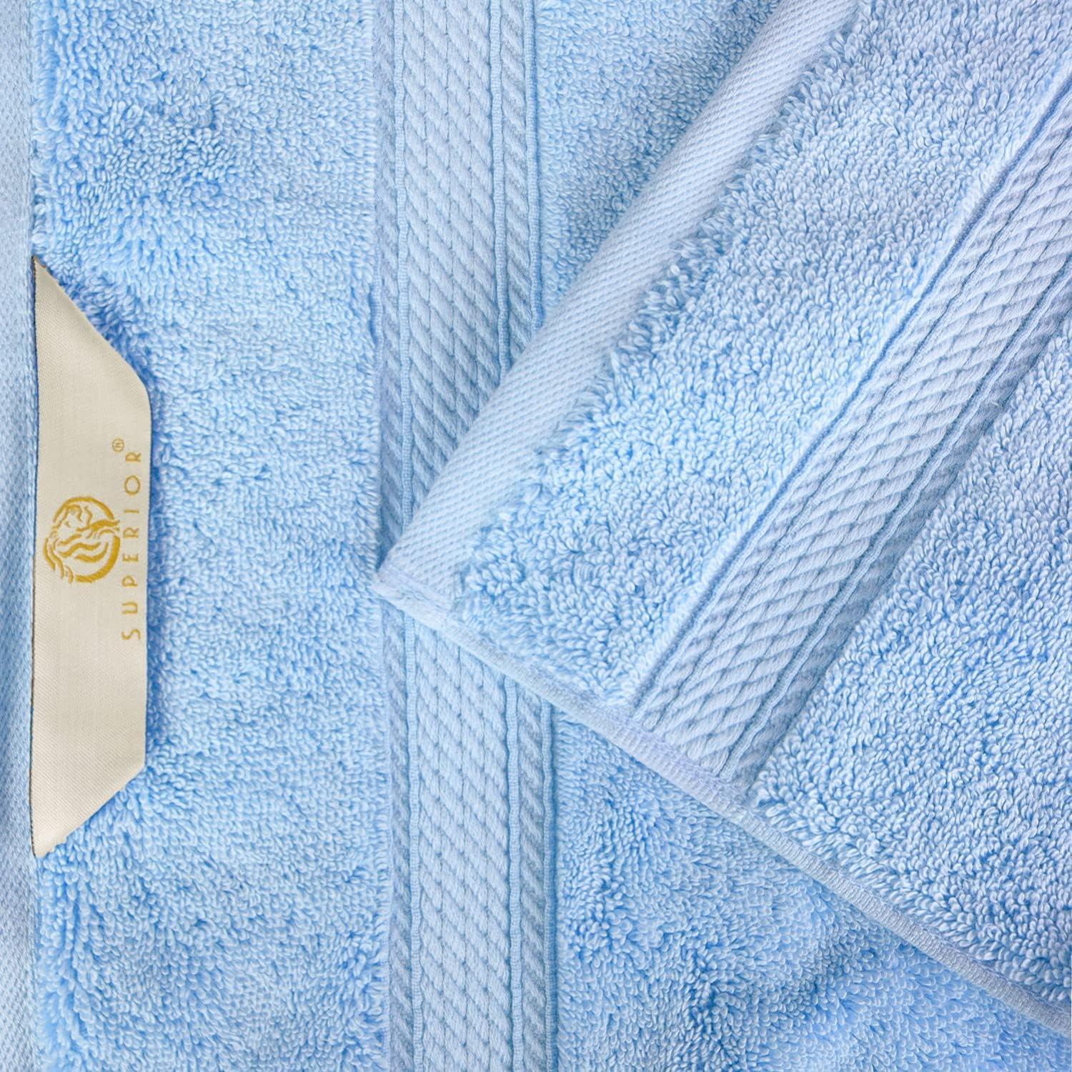 Superior Light Blue Egyptian Cotton 8-Piece Towel Set