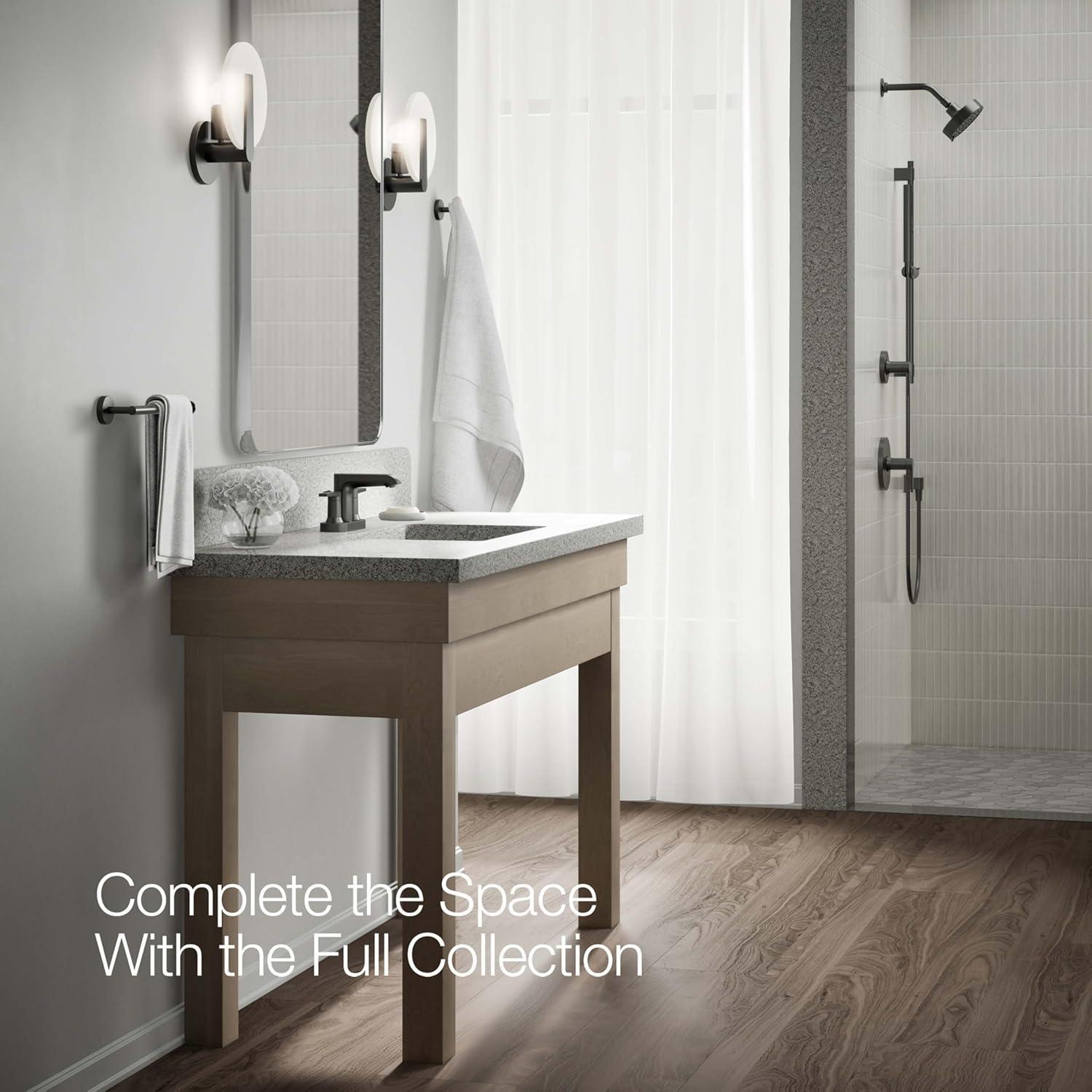 Kohler Hint Centerset 4 inch Bathroom Faucet with Pop-Up Drain Assembly, 2-Handle Bathroom Sink Faucet, 1.2 gpm