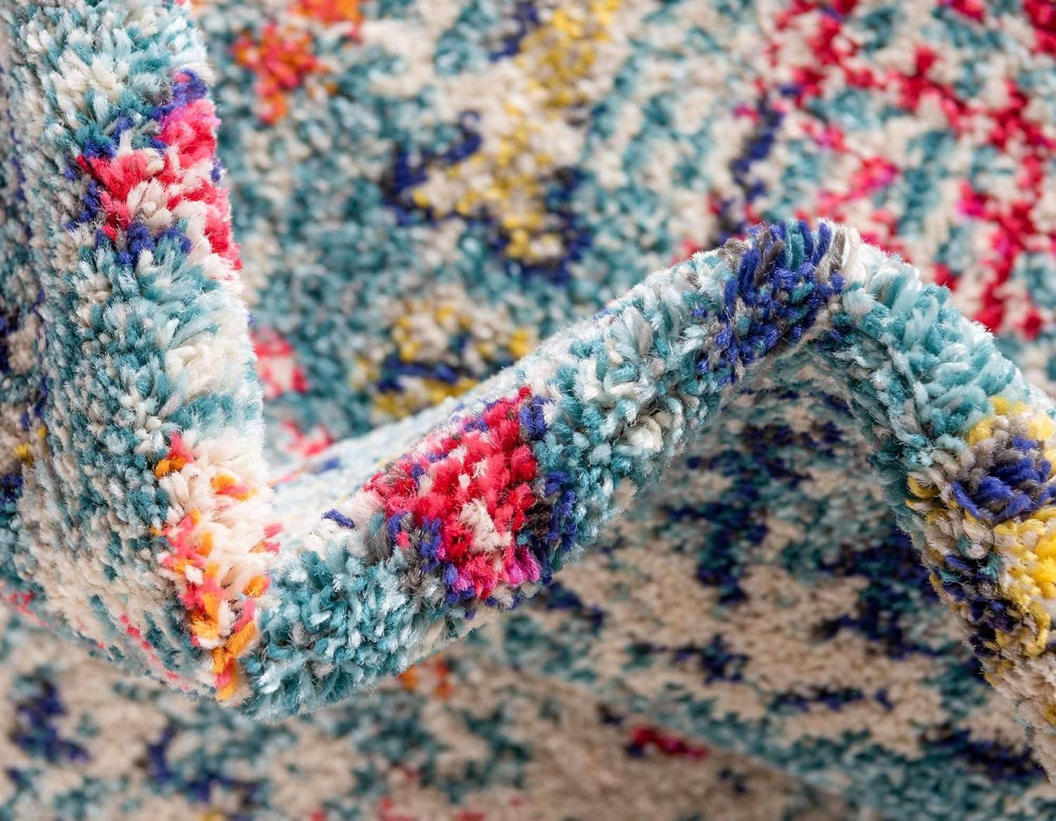 Unique Loom Monterey Collection Area Rug - Adobe (8'  x 10' Rectangle Blue/Beige)