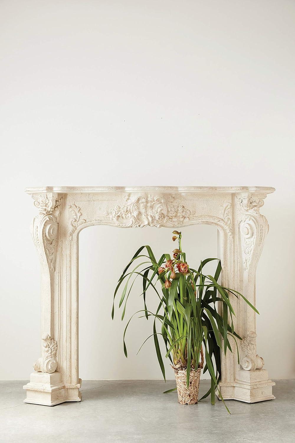 One Allium Way® Berthine Ornate Decorative Fireplace Mantel