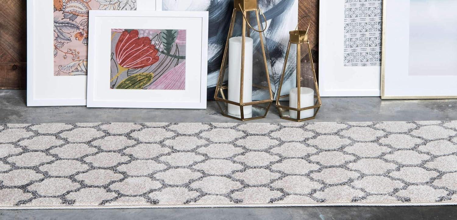 Unique Loom 2' 7 x 16' 5 Trellis Philadelphia Dark Blue Area Rug