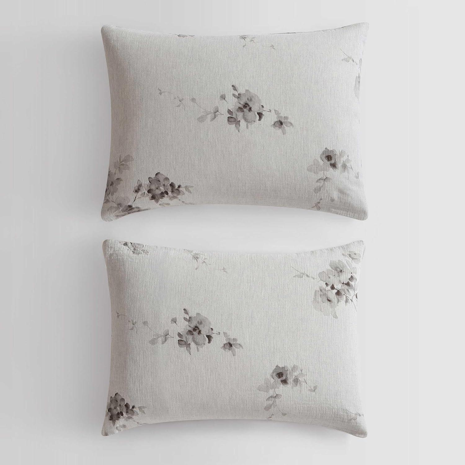 Calvin Klein Calvin Klein Aquarelle Floral Cotton Grey Comforter Set