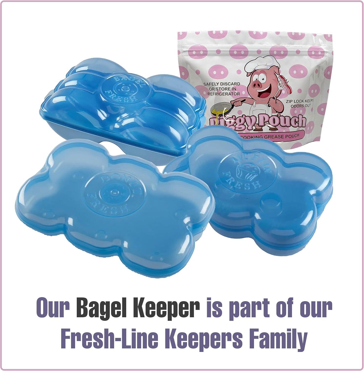 Donut Fresh Donut Storage Containers with Lids, Airtight, Reusable, Holds 6, Freezer and Microwave Safe