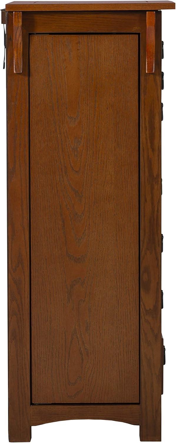 Powell Anna Lee Jewelry Armoire, Oak